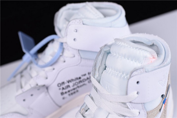 OW Air Jordan 1 Retro High White AQ0818-100